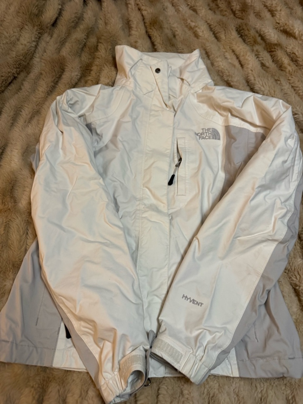 The North Face White Waterproof Hike Shell Jacket